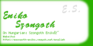 eniko szongoth business card